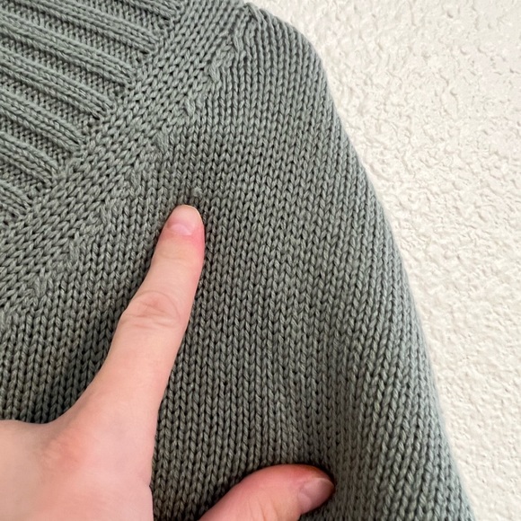 Sage Green Oversized/Slouchy Knit Sweater - XL - Picture 4 of 7
